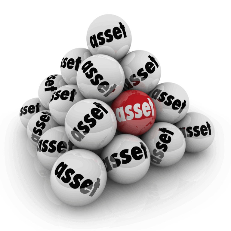 Net Worth: asset balls with liabilities